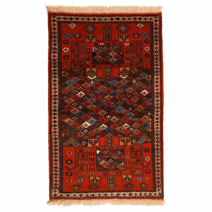 فرش دستباف دو متری طرح هزار گل خراسان کد 410603