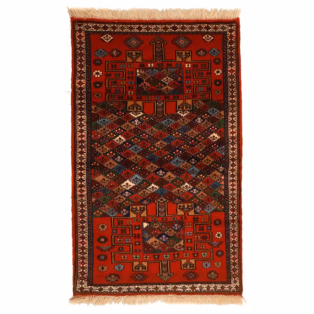 فرش دستباف دو متری طرح هزار گل خراسان کد 410603