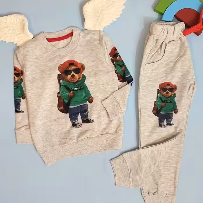 بلوز شلوار اسلش پسرانه طرح تدی ارسال رایگان