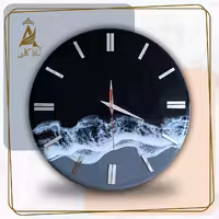 گالری آماندا ساعت دیواری رزینی قطر 70 طرح دریا با قابلیت تغییر رنگ