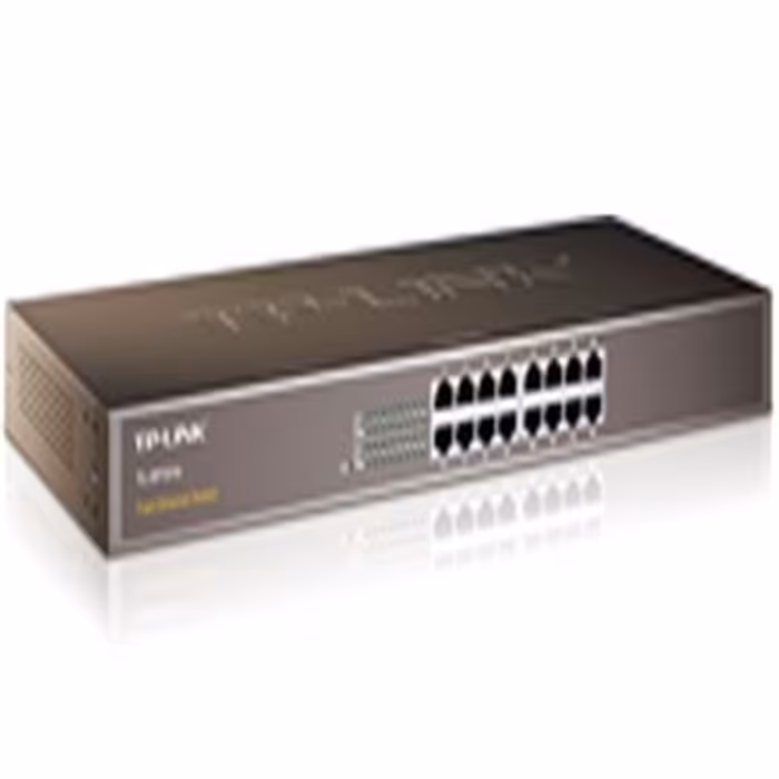 سوییچ 16 پورت مگابیتی و رکمونت تی پی-لینک مدل TL-SF1016