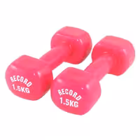 دمبل ایروبیک بانوان روکش‌ دار 1.5 کیلوگرمی رکورد مدل New - دو عددی