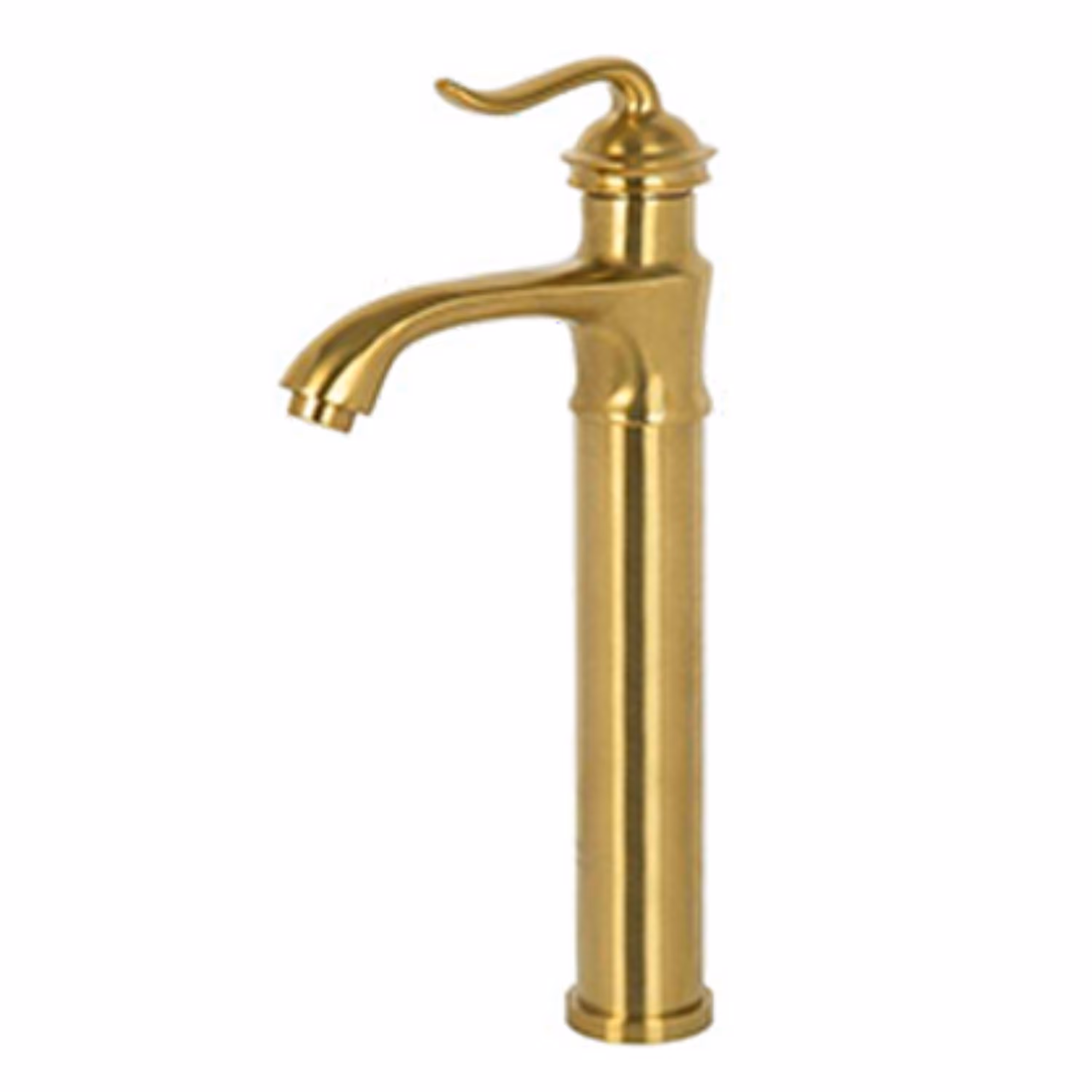 شیر روشویی پایه بلند طلایی تنه برنجی