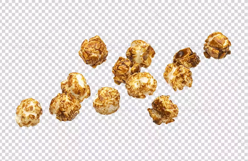 عکس PNG پاپ کرن کاراملی | گرافیک با طعم تربچه