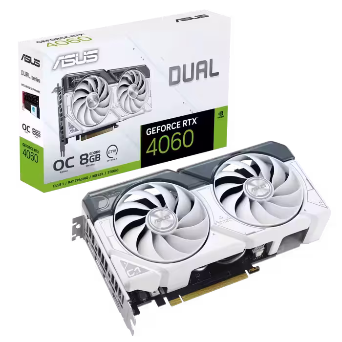 کارت گرافیک ایسوس مدل Dual GeForce RTX 4060 White OC Edition 8GB GDDR6