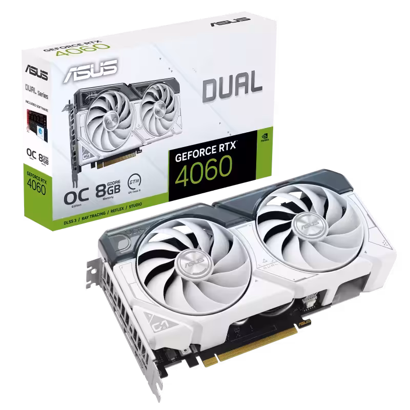 کارت گرافیک ایسوس مدل Dual GeForce RTX 4060 White OC Edition 8GB GDDR6