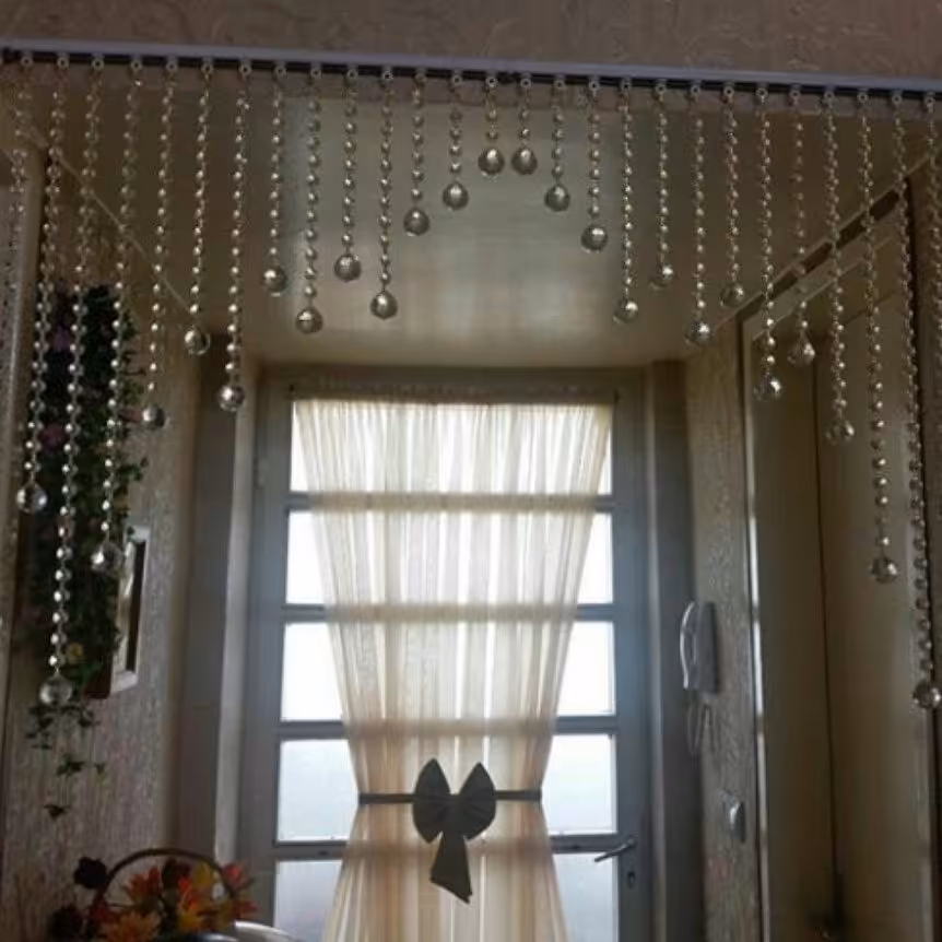 پرده کریستال شامپاین