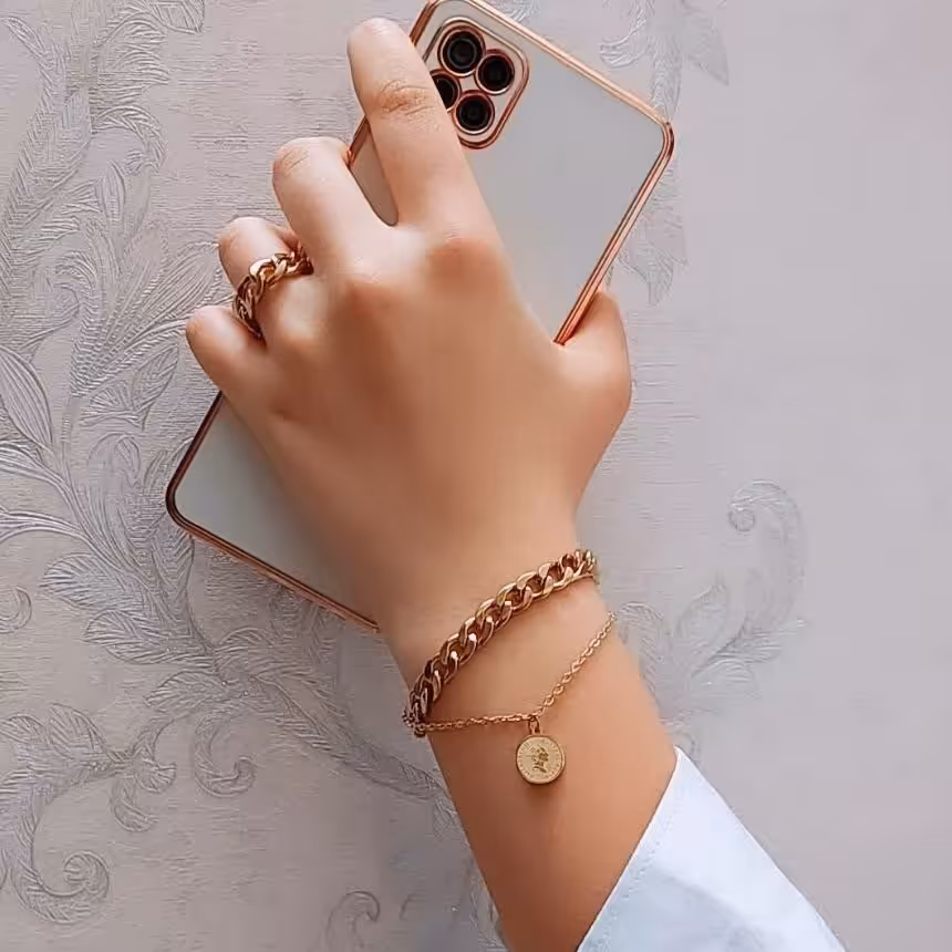 دستبند کارتیر واویز الیزابت استیل