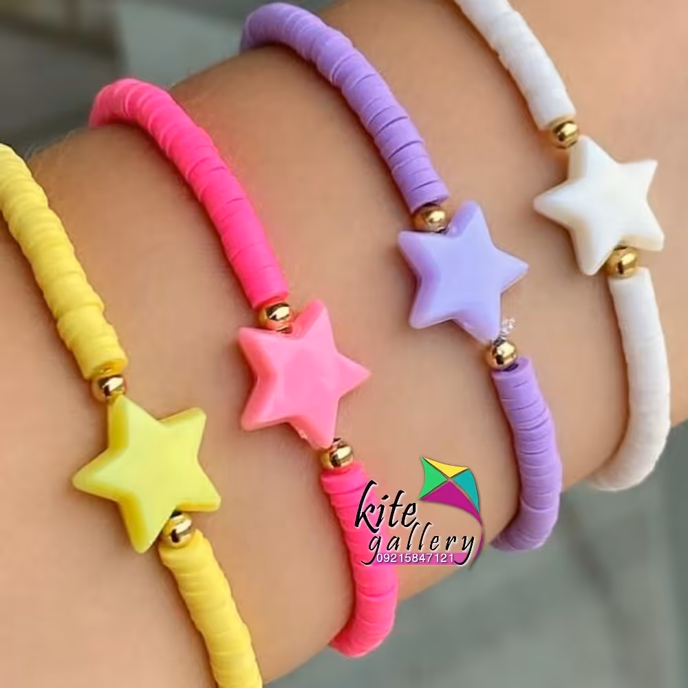 دستبند ستاره رنگی کشویی 