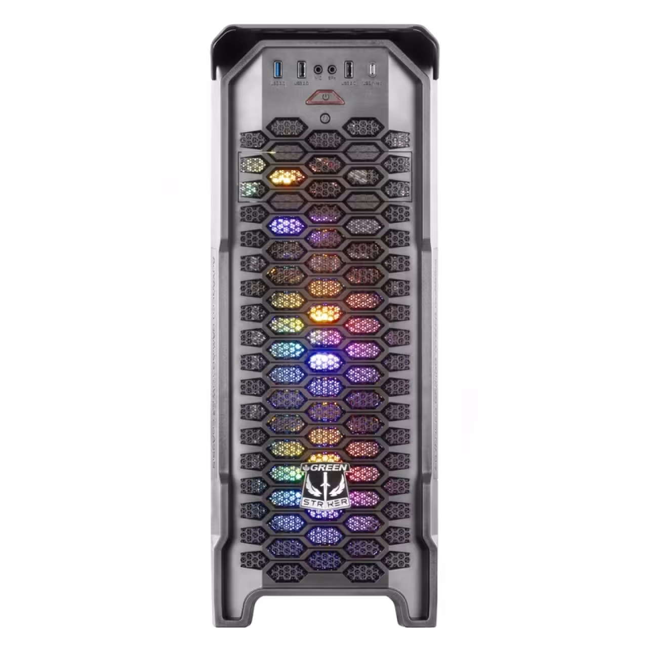 کیس گیمینگ گرین مدل STRIKER FRGB