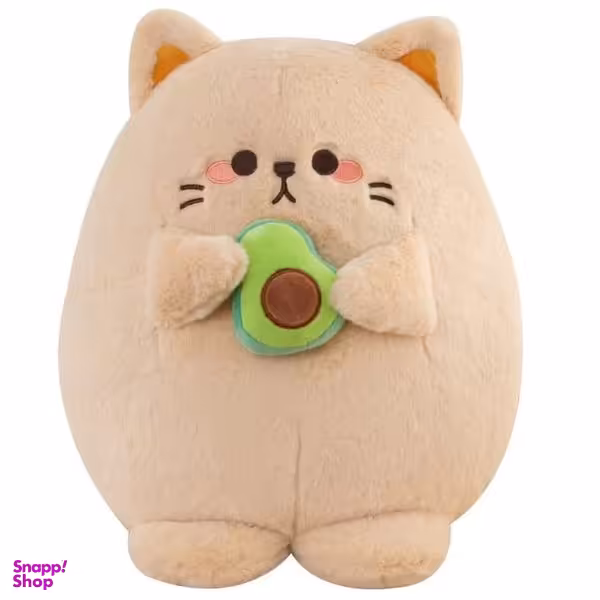 عروسک طرح گربه آوکادو مدل Kawaii Avocado Cat ارتفاع 24 سانتی‌متر