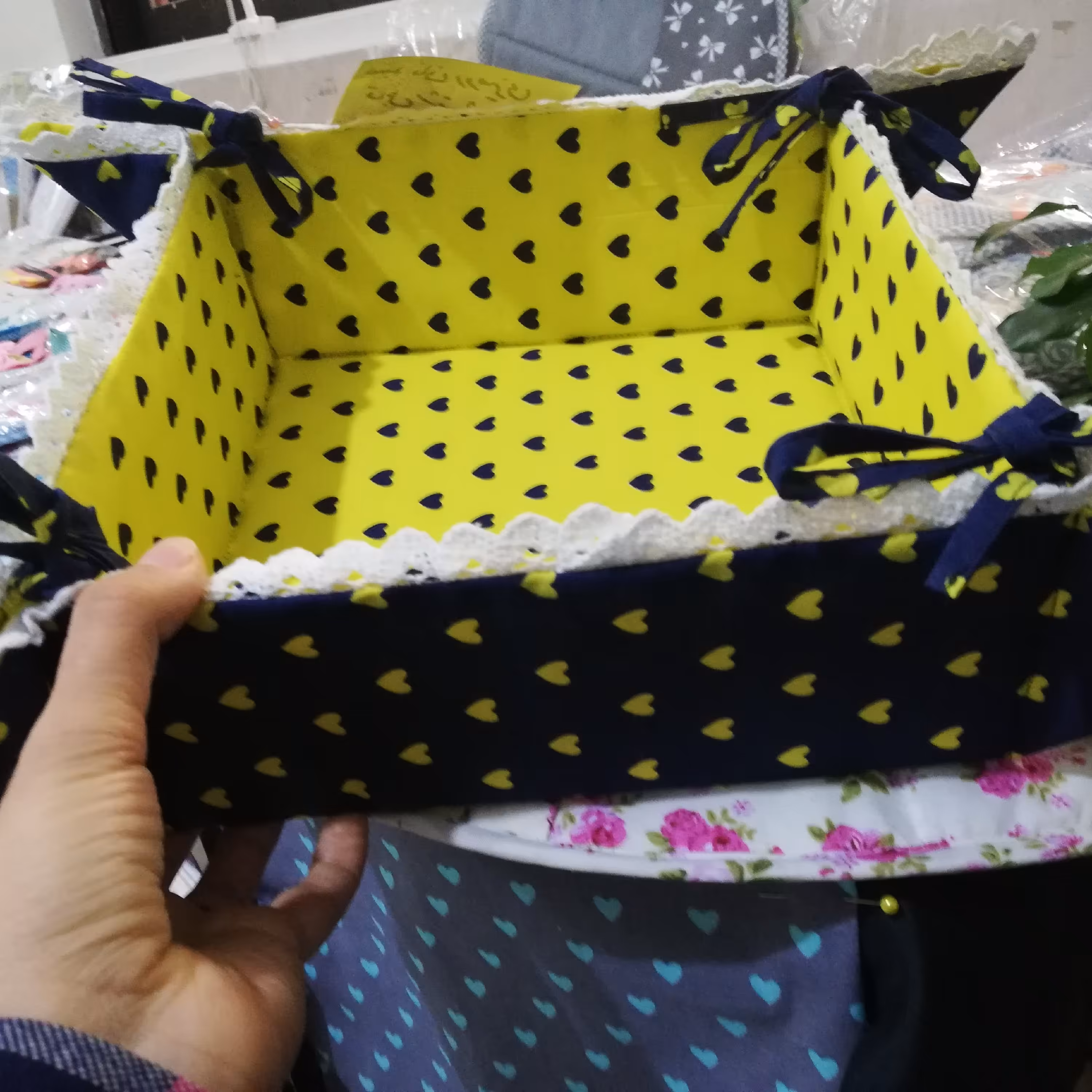 سبد  نان رومیزی دو رو  