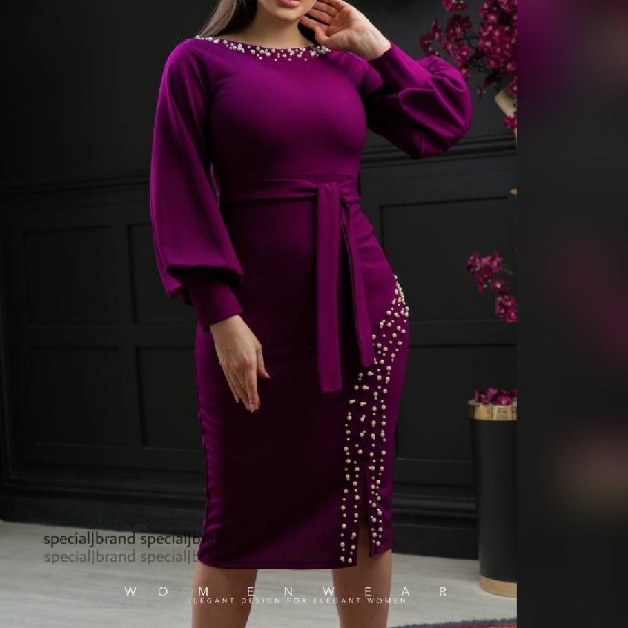 تونیک مجلسی مروارید دوزی شده