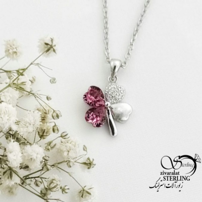 گردنبند گلبرگ نقره با عیار925 کد 15879