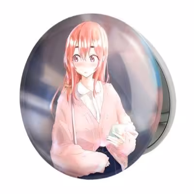 آینه جیبی خندالو طرح ساکوراساوا انیمه کانوجواوکاری مدل تاشو کد 18178