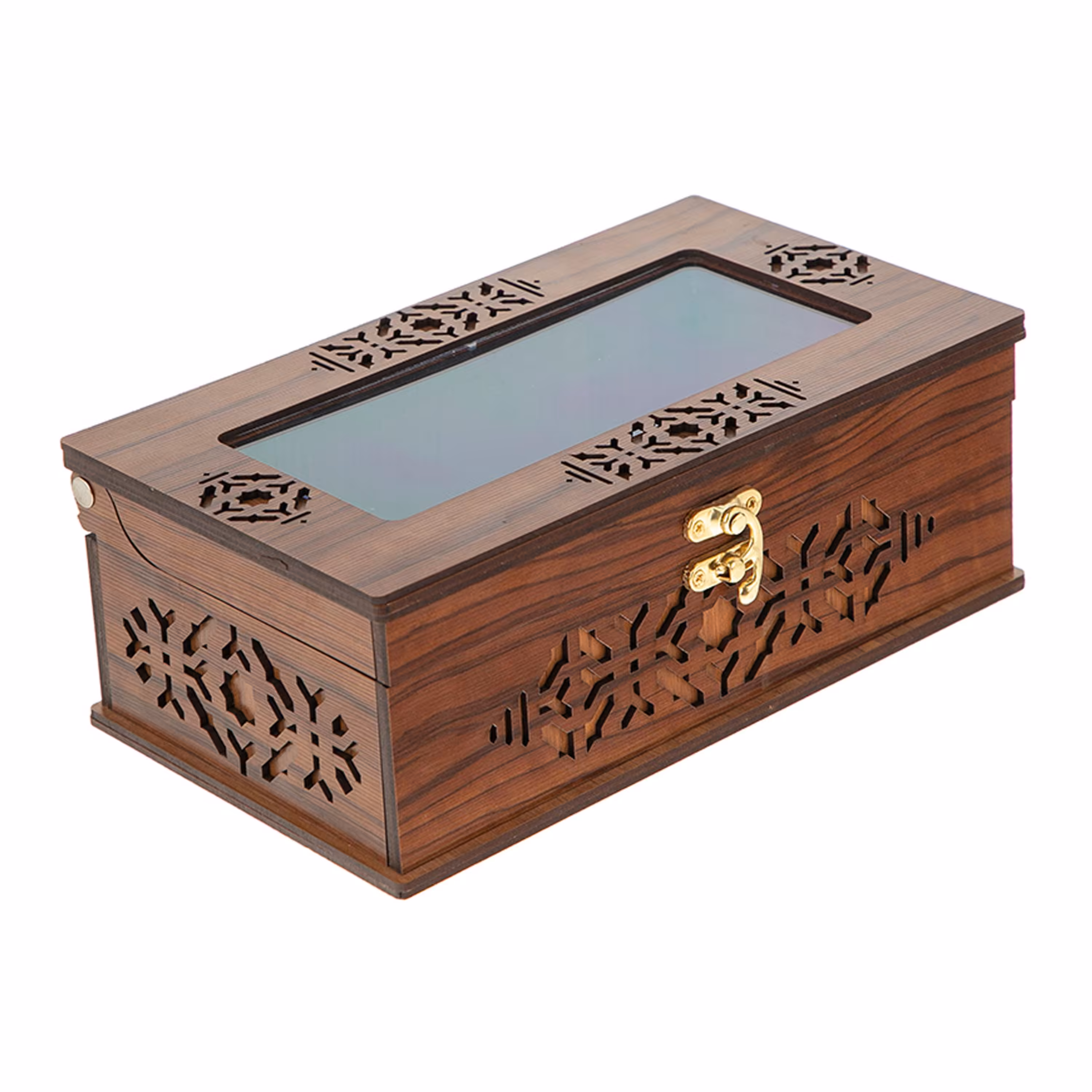 جعبه پذیرایی چوبی مدل نگین کد BF 003-G