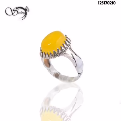 انگشتر شرف الشمس نقره مردانه خوش رکاب کد:1817