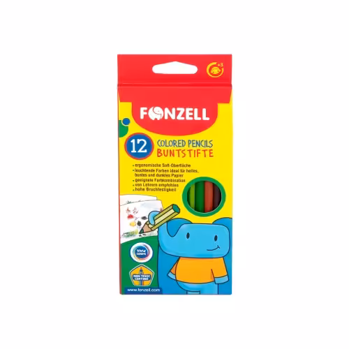 مداد رنگی 12 رنگ فونزل جعبه مقوایی