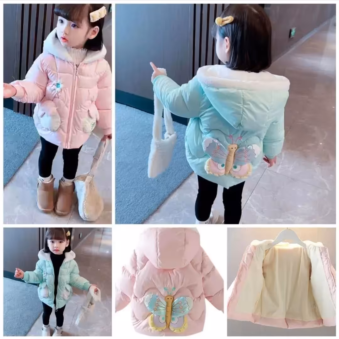 کاپشن عروسکی شمعی دخترانه تو خز 2تا5سال