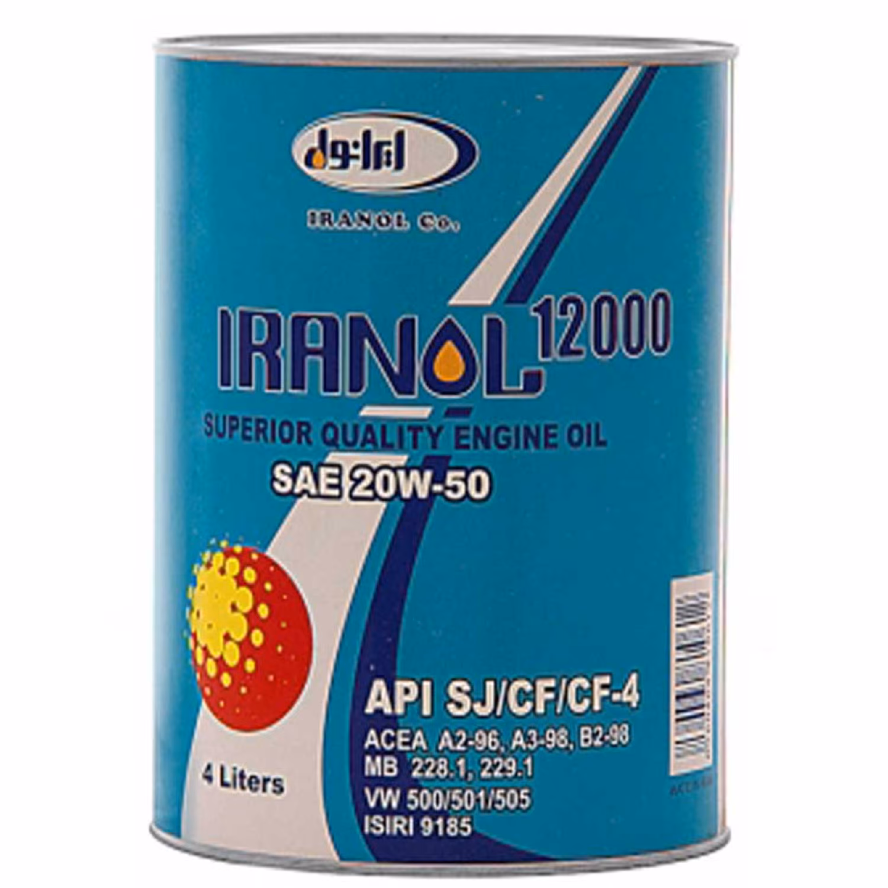 روغن موتور خودرو ایرانول 12000 4 لیتری باضمانت اصالت کالا