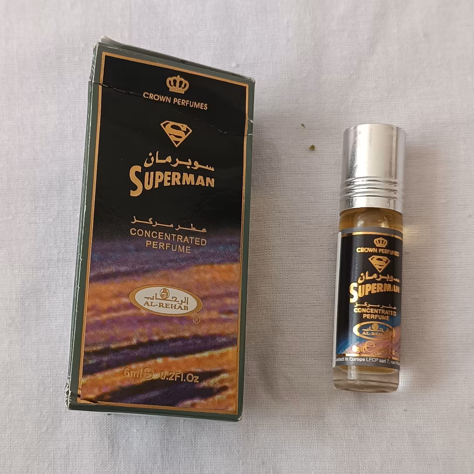 عطر عربی سوپرمان 6میلی لیتری2.flozساخت کشور امارات از شرکت الرحاب 