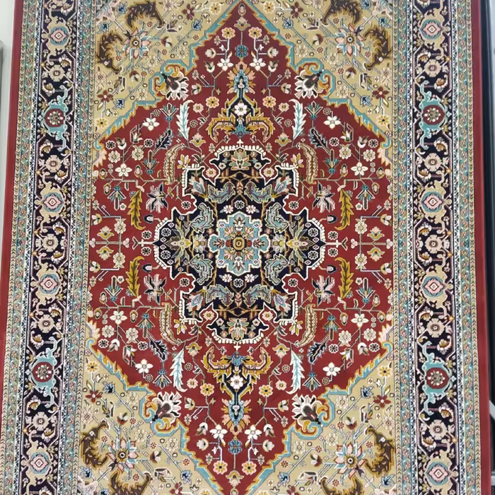 فرش پاتریس  فرش گلیم عشایری400شانه طرح بخشایش لاکی  سایزکناره یک دریک ونیم متری