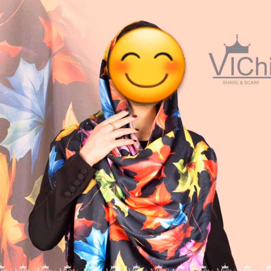 شال موهر پاییزه زمستانه طرح برگ