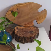 تخته گوشت چوبی طرح ماهی