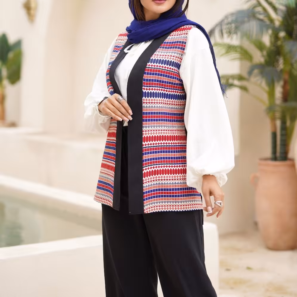 وست و شلوار  و شومیز بی نهایت زیبا جنس وست شانتون جنس شومیز ابر و بادی بدون ابرفت و چروک خنک