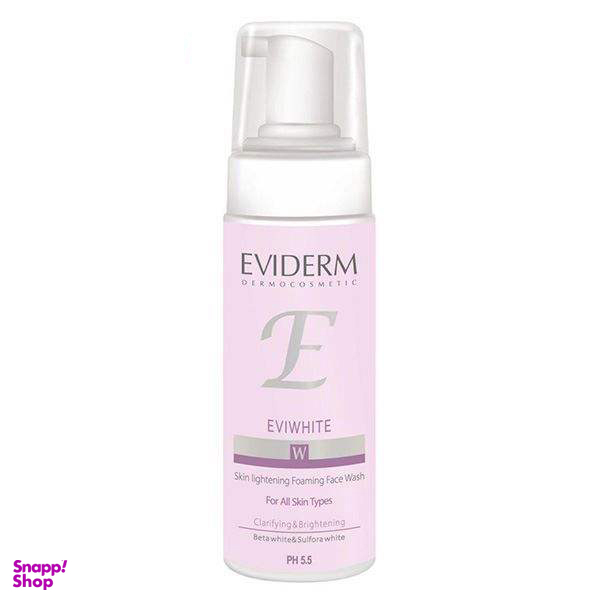فوم روشن کننده صورت اویدرم (Eviderm) مدل Evi White حجم 150 میلیلیتر