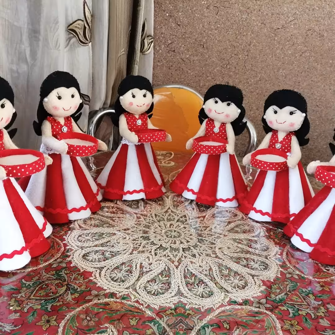 هفت سین نمدی طرح عروسکی