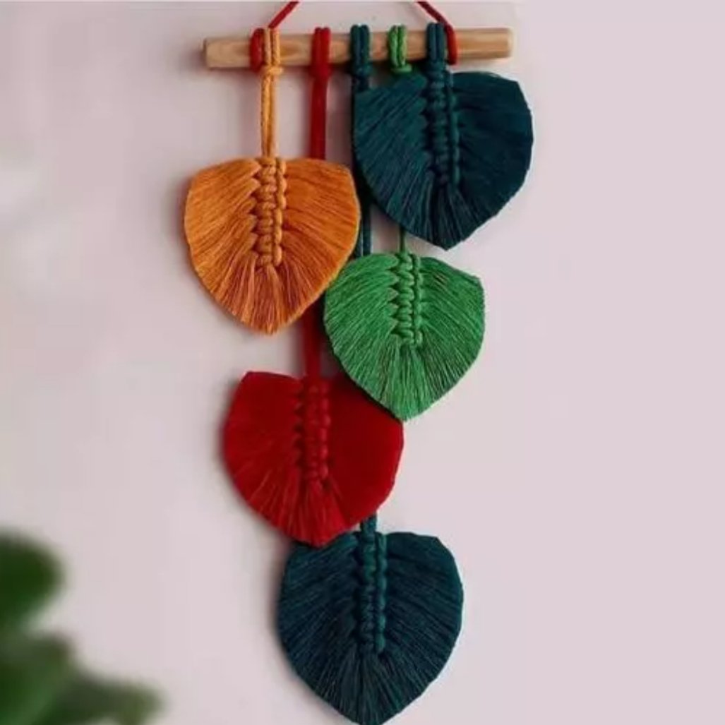 دیوارکوب مکرومه بافی طرح آویز
