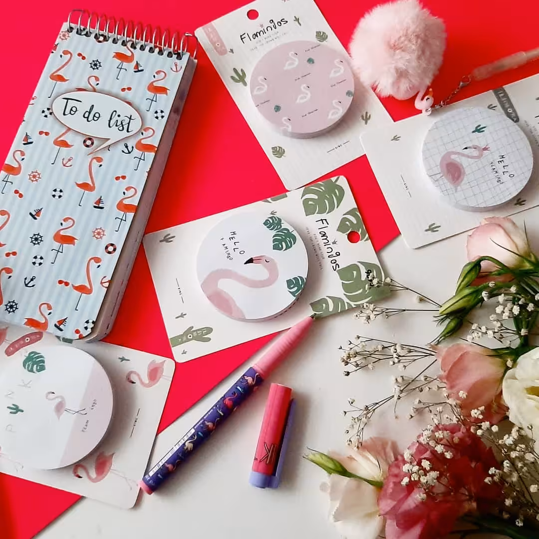 استیک نوت گرد طرح فلامینگو