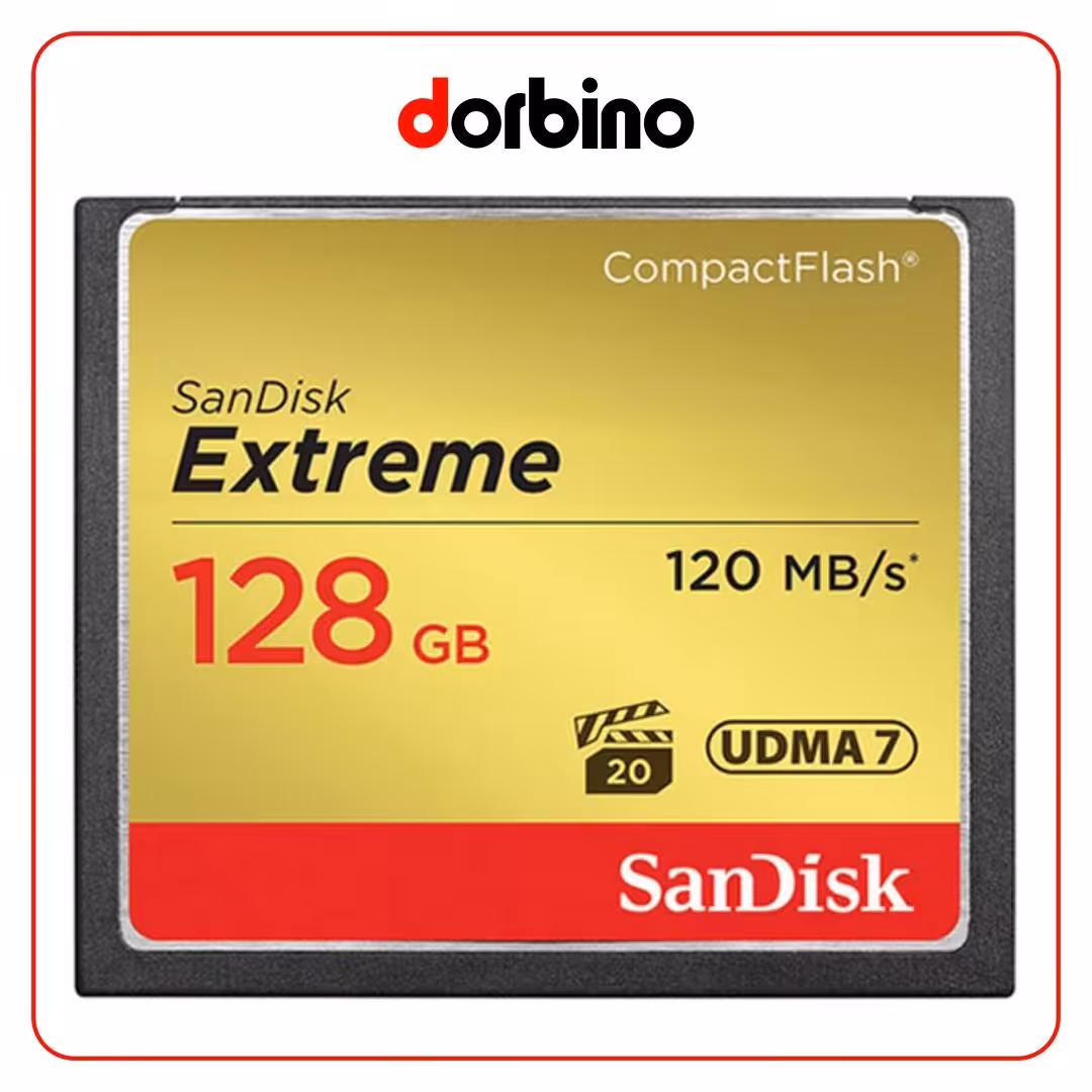 کارت حافظه SanDisk CF Extreme 128GB /120 (MB/s)/800X - فروشگاه دوربین دوربینو