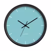ساعت دیواری گرد ساعت دیواری فانتزی ساعت دیواری چوبی -ساعت دیواری آبی کد S132