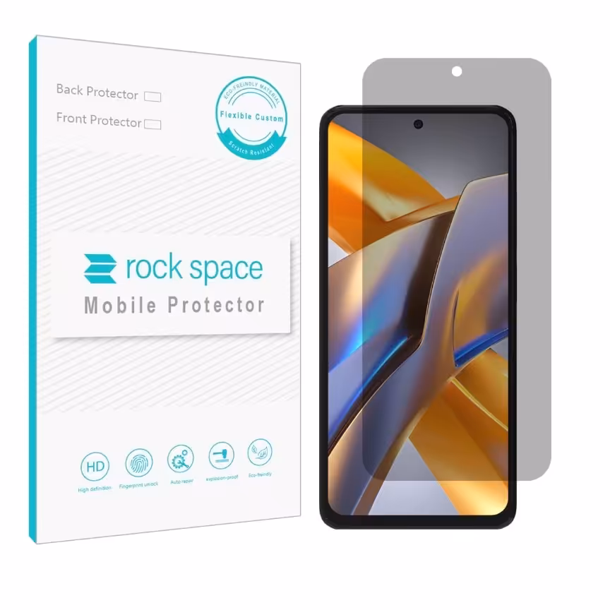 گلس پرایوسی (حریم شخصی)نانو و ضد ضربه گوشی شیائومی POCO M5s برند راک اسپیس

