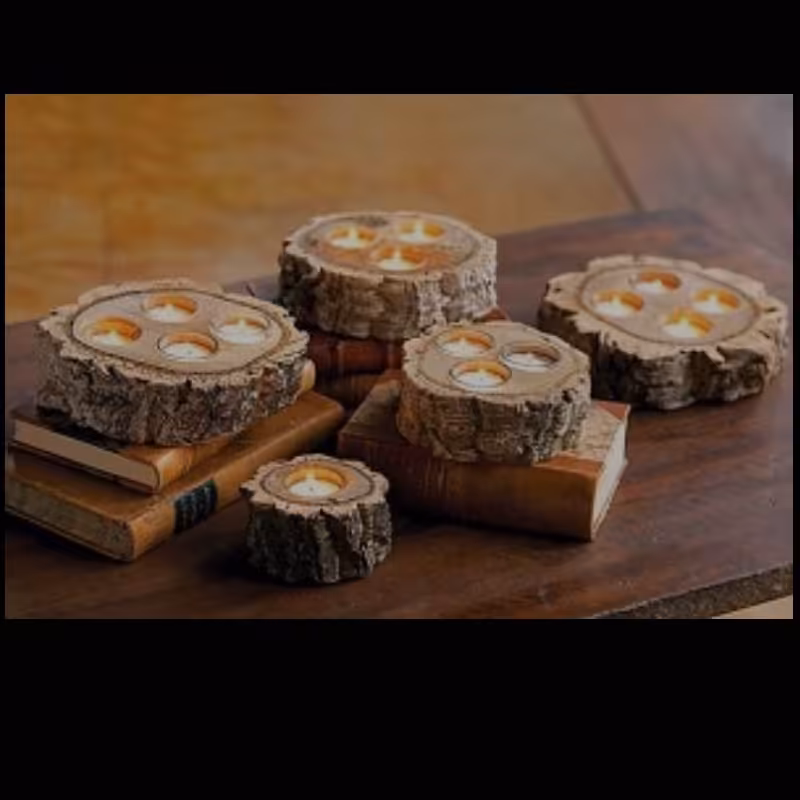 جا شمعی چوبی صفحه ای یک تا چهار تایی