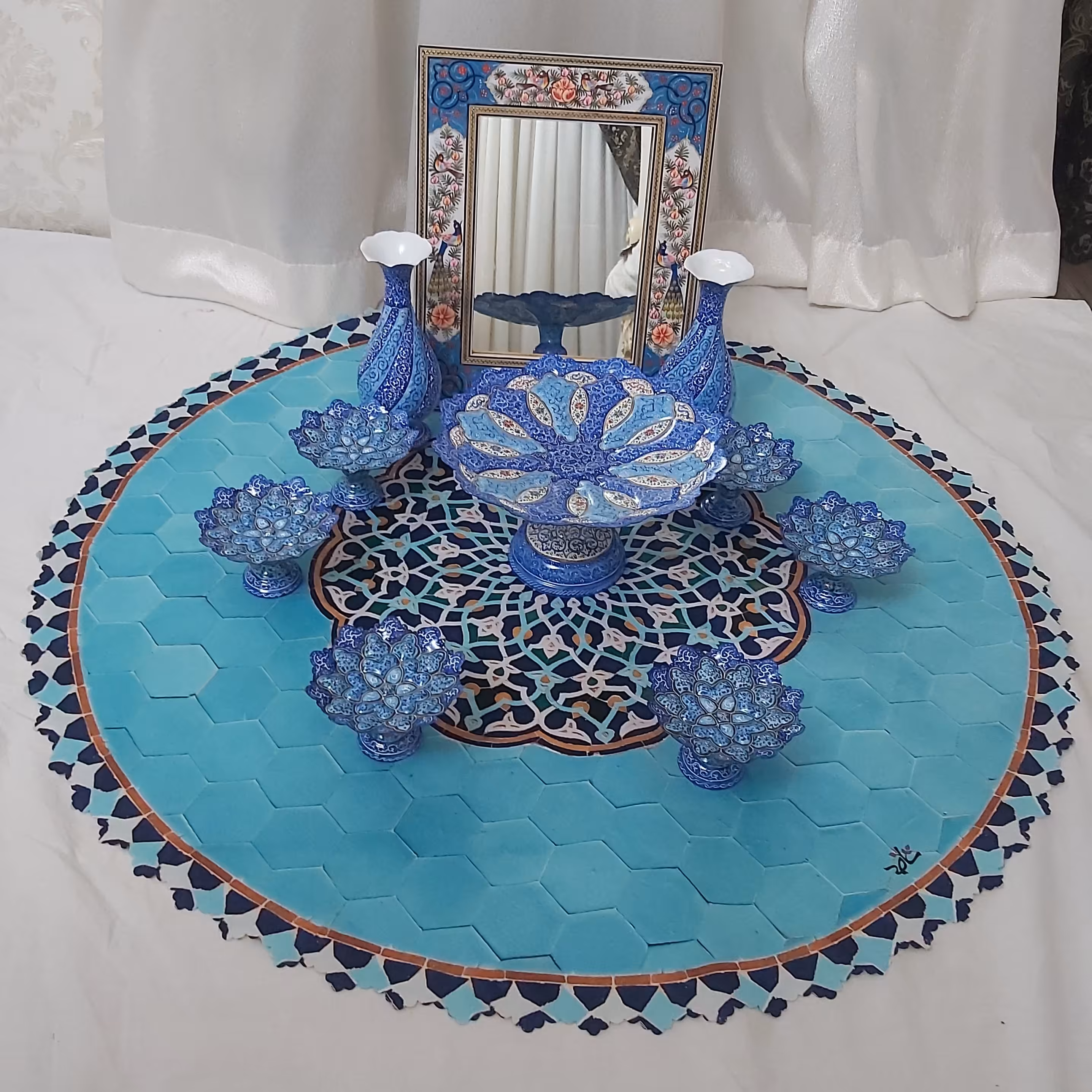 کاسه پایه دار هفت سینی کوچک 6عددی