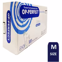دستکش لاتکس بدون پودر اوپی پرفکت سایز مدیوم حریر OP-PERFECT