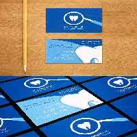 طرح لایه باز کارت ویزیت مطب دندانپزشکی - گرافیک با طعم تربچه