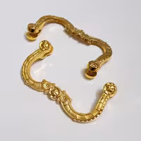 دسته سینی طرح نسترن طلایی جنس زاماک