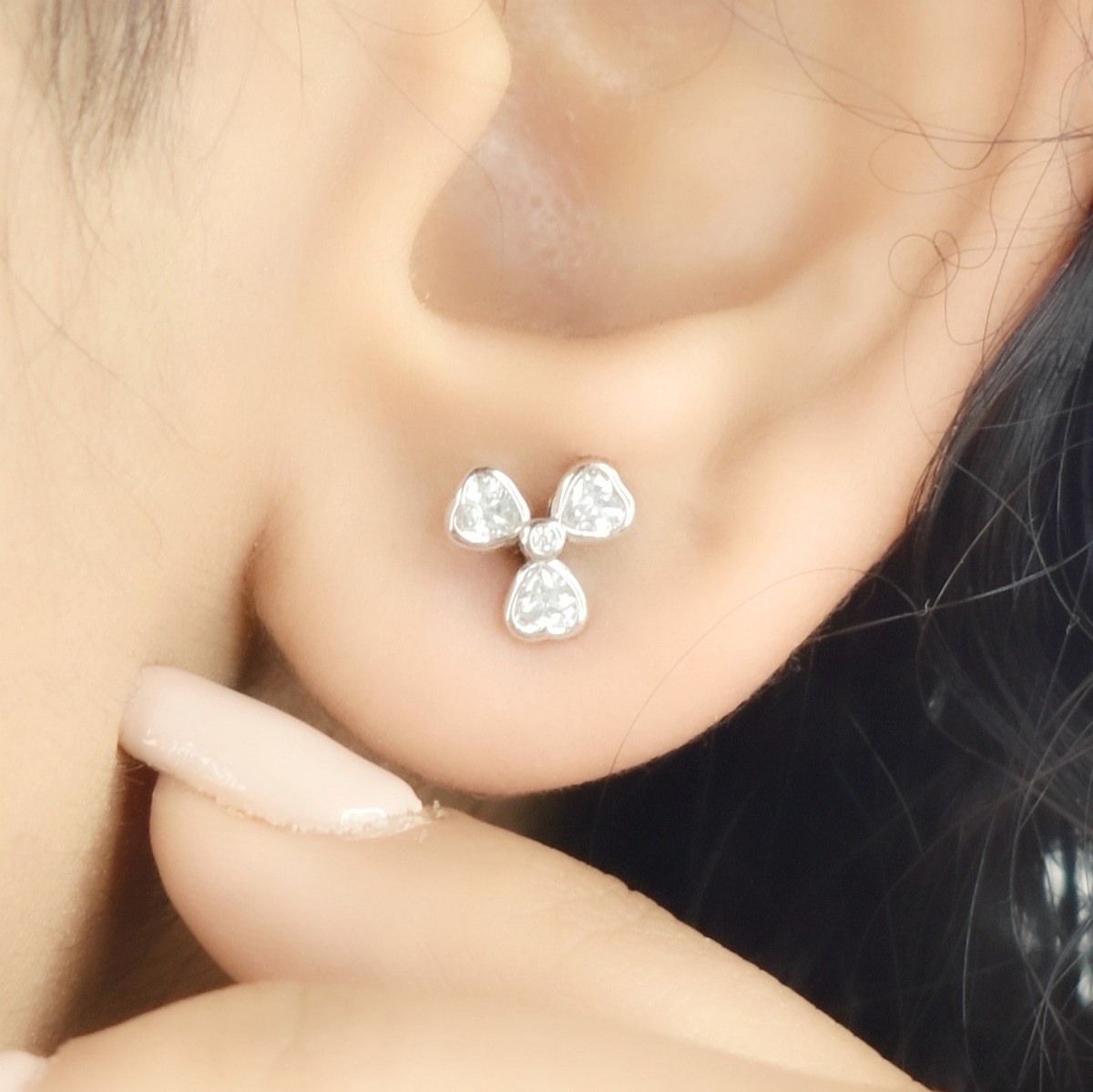 گوشواره میخی نقره کد 6248