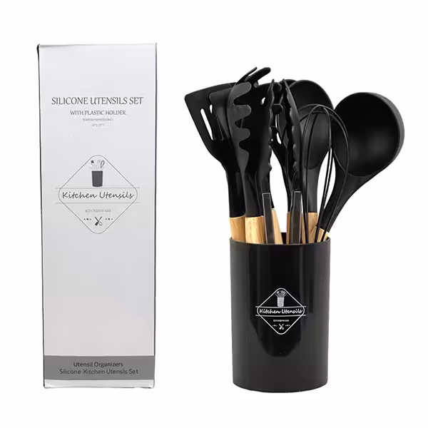 ست کفگیر ملاقه سیلیکونی