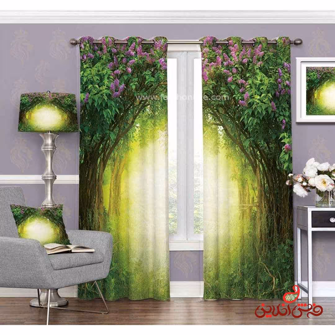 پرده  طرح باغ راه سبز کد 3466