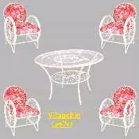 میز صندلی ویلایی ست 4 نفره مدل گلبرگ (پس کرایه)