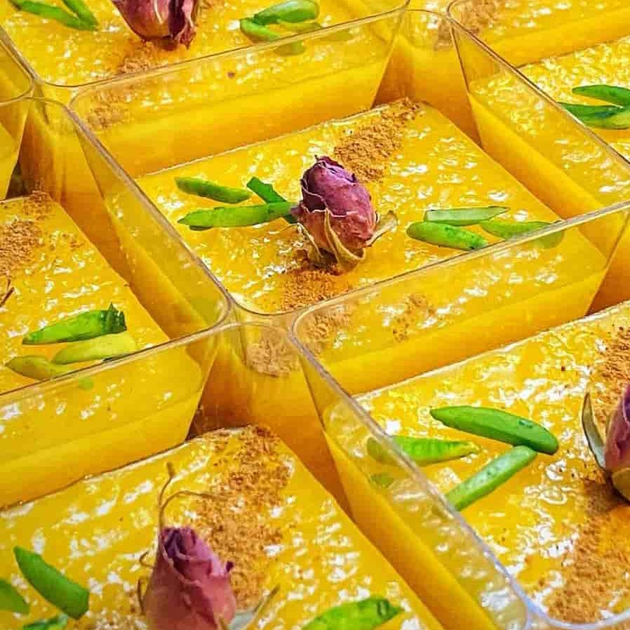 شله زرد مجلسی زعفرانی با برنج طارم اصل شمال ده ظرف 200 گرمی