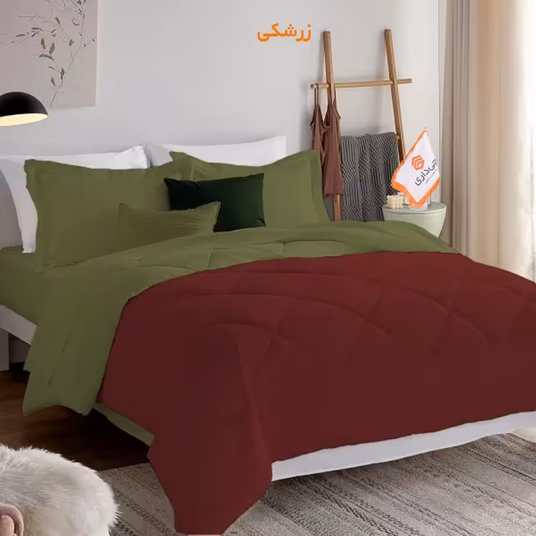 سرویس روتختی چیداری مدل دورو  دونفره  رنگ زرشکی زیتونی