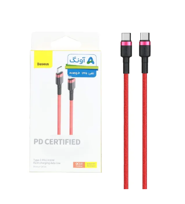 کابل شارژ فست تایپ سی به تایپ سی بیسوس مدل CATKLF-G09