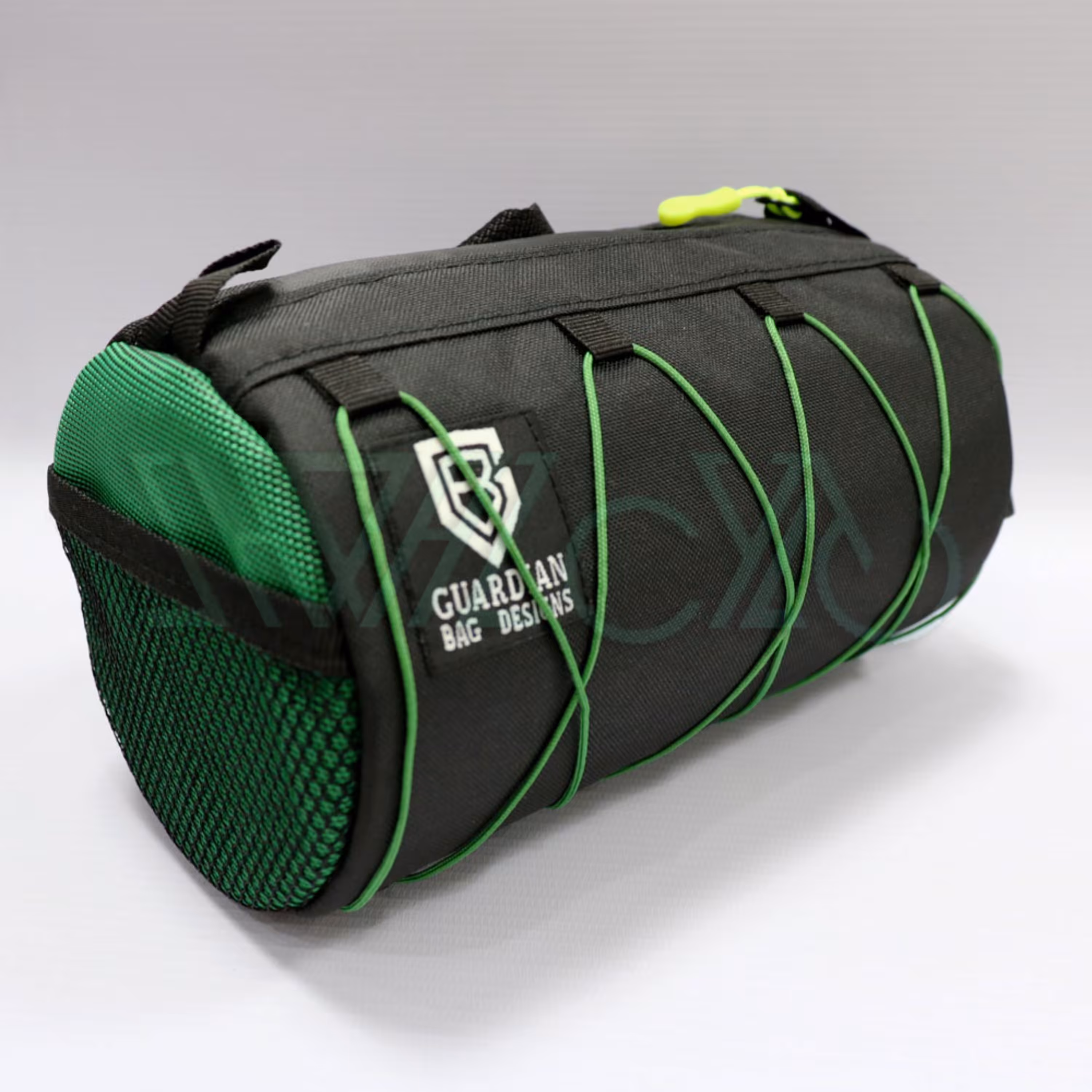 کیف دوچرخه استوانه ای روی فرمان - سبز  - 20 سانتی متری - برزنتی