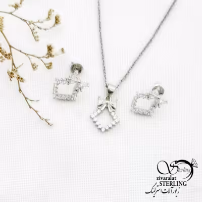 نیمست طرح پاپیون با نقره ایتالیایی و کد 13230